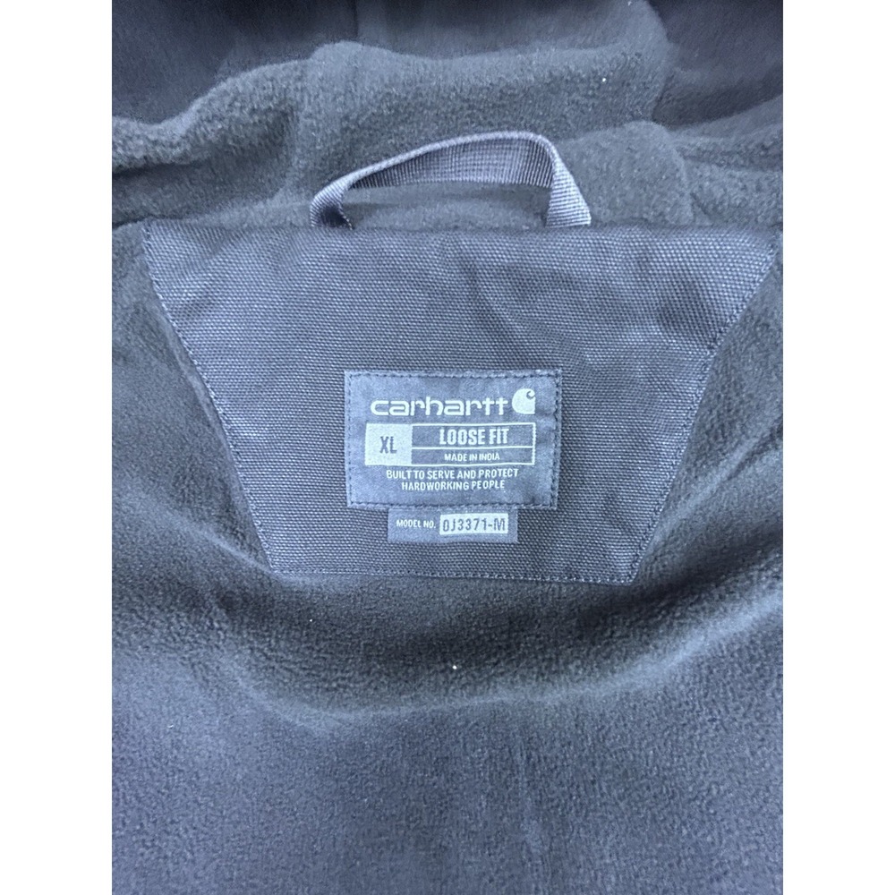 Carhartt Full Swing Armstrong Black Active Jacket Fleece Men's Size XL OJ3371-M - Picture 10 of 12